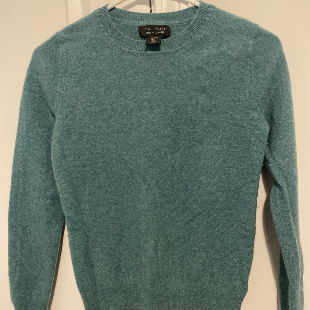 Tahari Cashmere Sweater in Teal